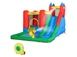 Castelo insuflável infantil 330x245x215 Cm escorregador, trampolim, piscina, saco | S/MARCA