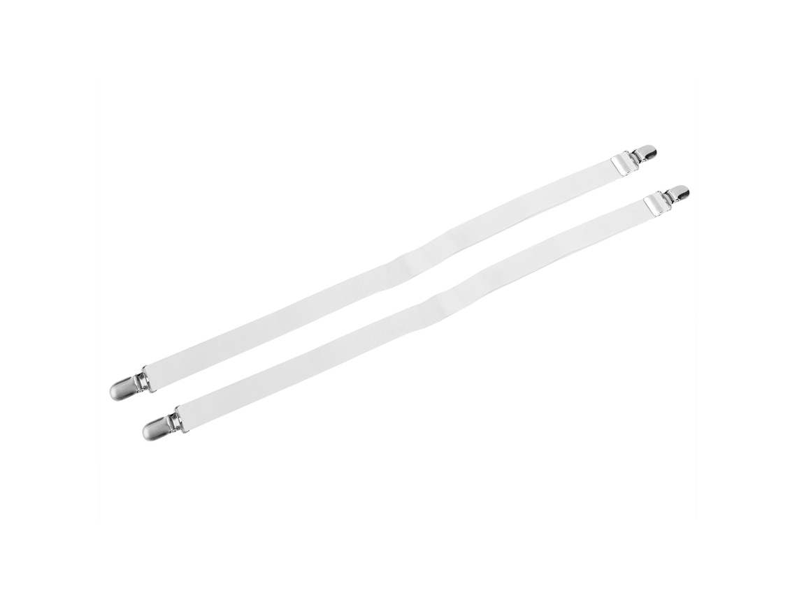2pcs Grampos de Lençol Ajustáveis 90 180cm Prendedores de Colchão Elásticos Branco | S/MARCA