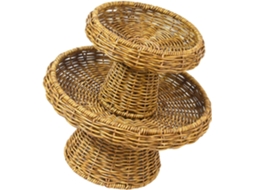 Cesto Redondo E Resistente, Feito De Vime, Perfeito Para Guardar Frutas, Legumes, Brinquedos E Utensílios