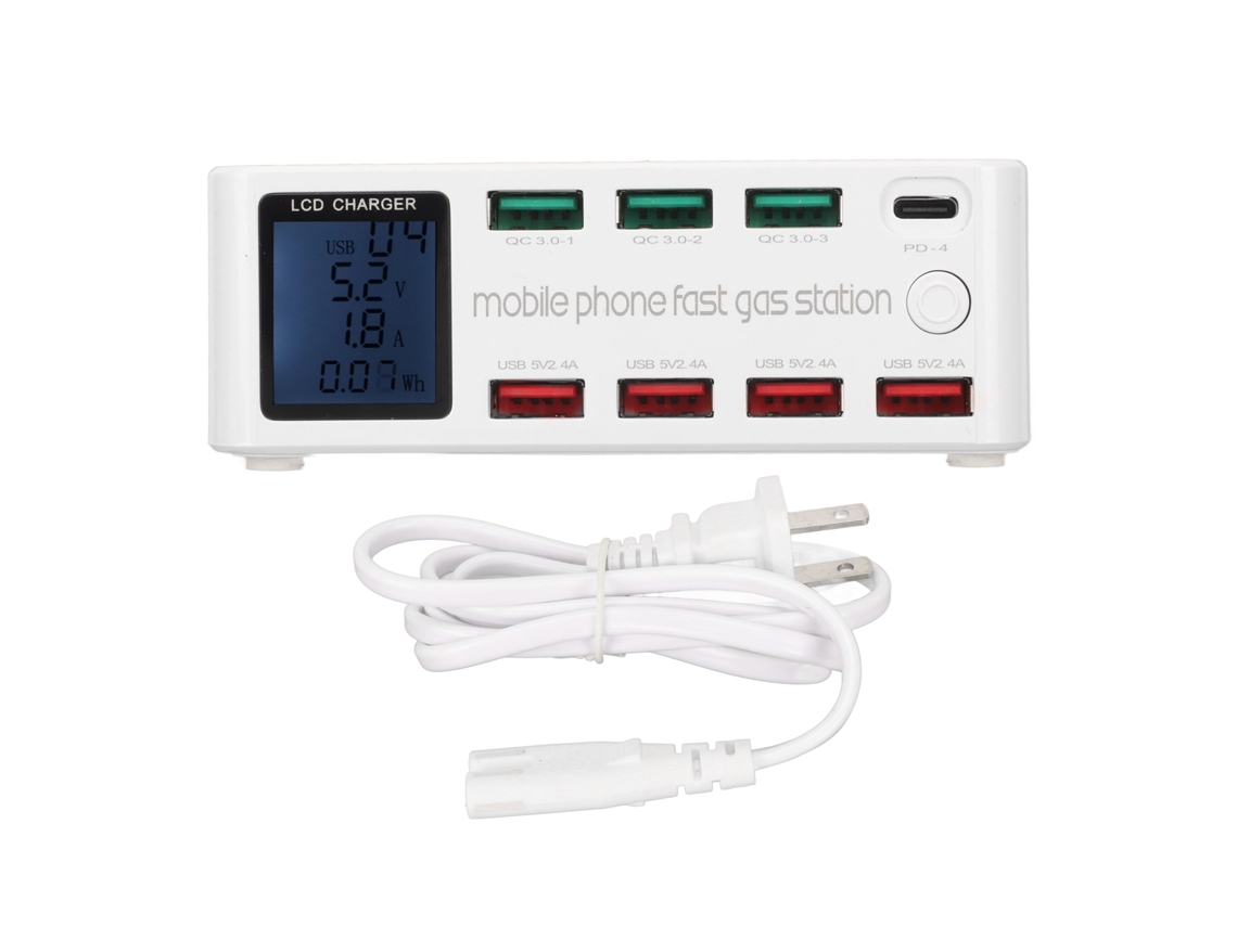 Estação de Carregamento Usb LAXISCREED 8 Portas com Lcd