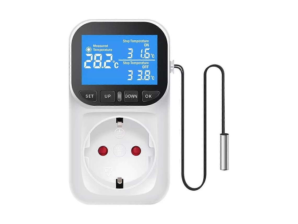 Controlador Digital De Temperatura Para Tomada, Com Sensor E Timer