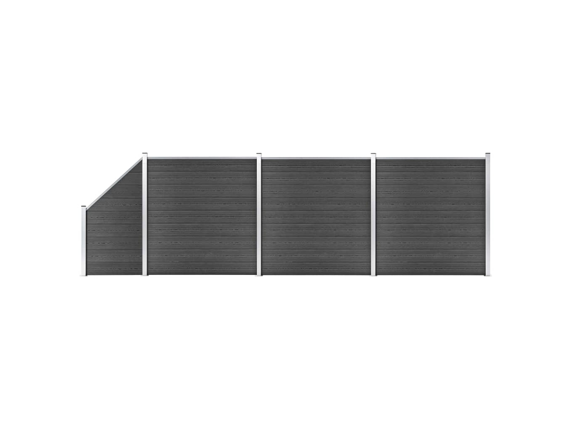 Fence Panel, Fence Panels Vidaxl Preto Wpc (n/a)