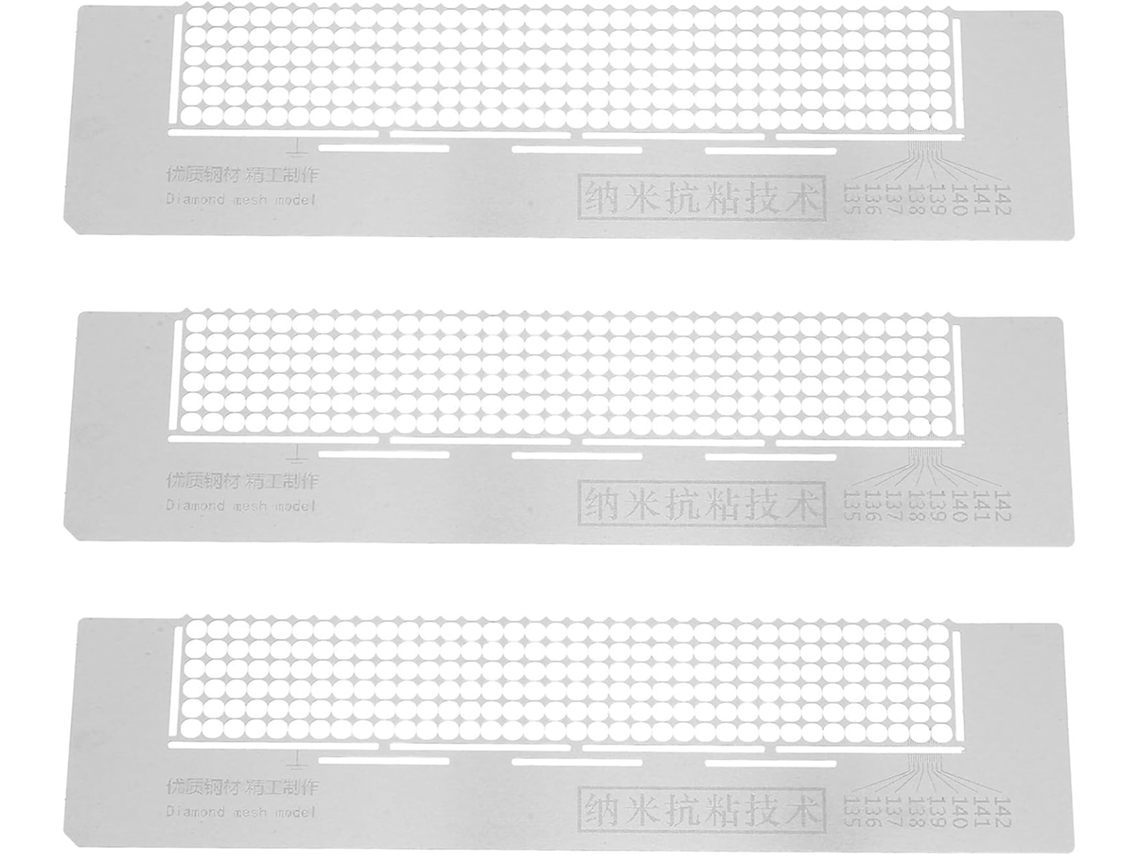 Régua Orfofe Em Aço Inoxidável Resistente A Adesivos, Compatível Com Pintura De Pedras Preciosas, 216 Grades, Kit De 3 Peças