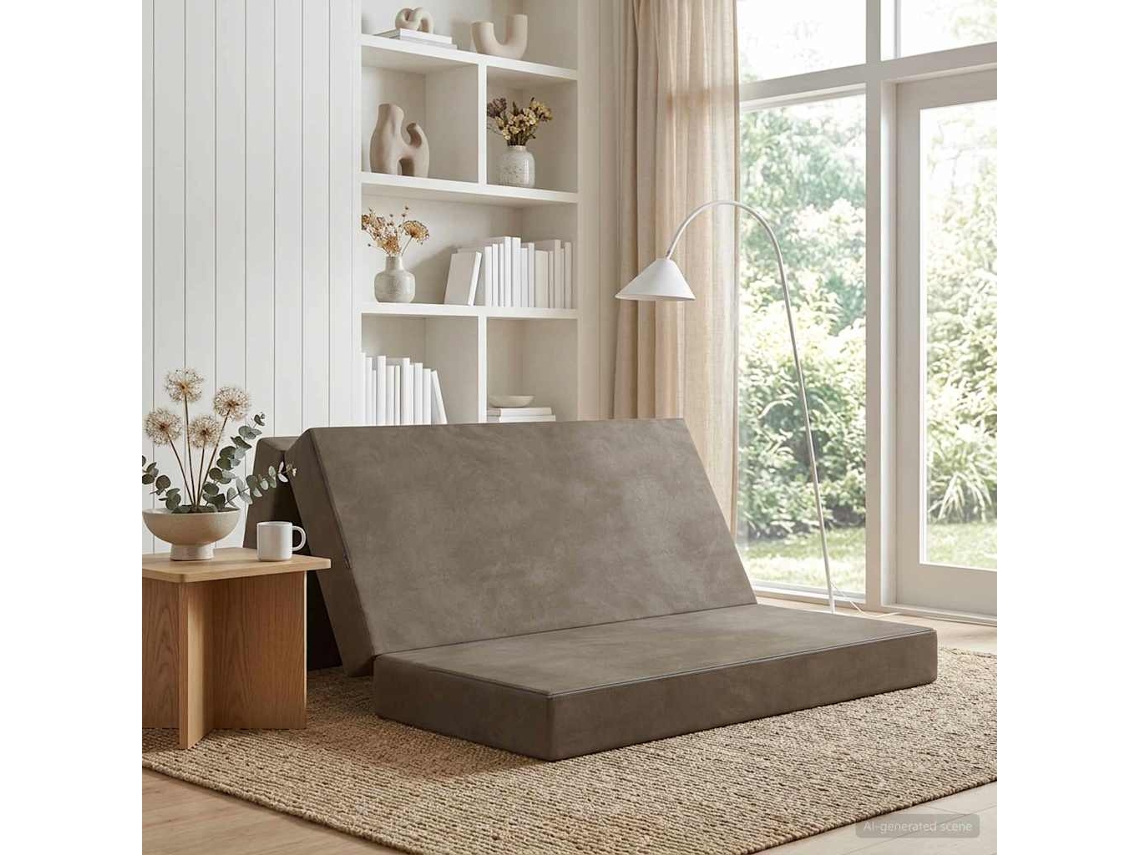 Vidaxl Sofá Cama Dobrável 120 X 67 X 45 Cm Cinzento-claro