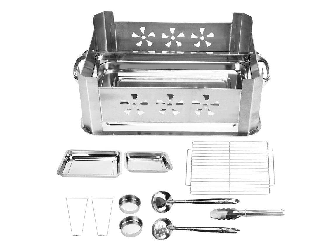 Conjunto CHABERLU de Potes para Temperos, Moedor e Dispensador, para Atividades ao Ar Livre