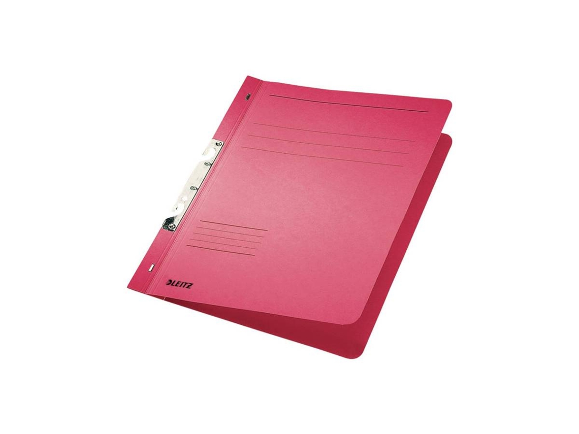 Pastas com ranhuras Leitz, DIN A4, cartão Manila, vermelho 250 g/m², capacidade para 170 folhas, mecanismo de grampeamento de 80 mm, 50 unidades (3 Esselte Leitz)