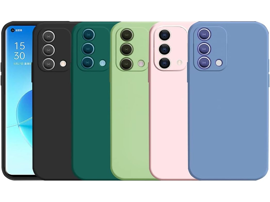 Capa Proteção Câmera Elevada Para Oppo Oppo A54 5g/a74 5g/a93 5g Hongwe. Silicone Anti-riscos Multicor