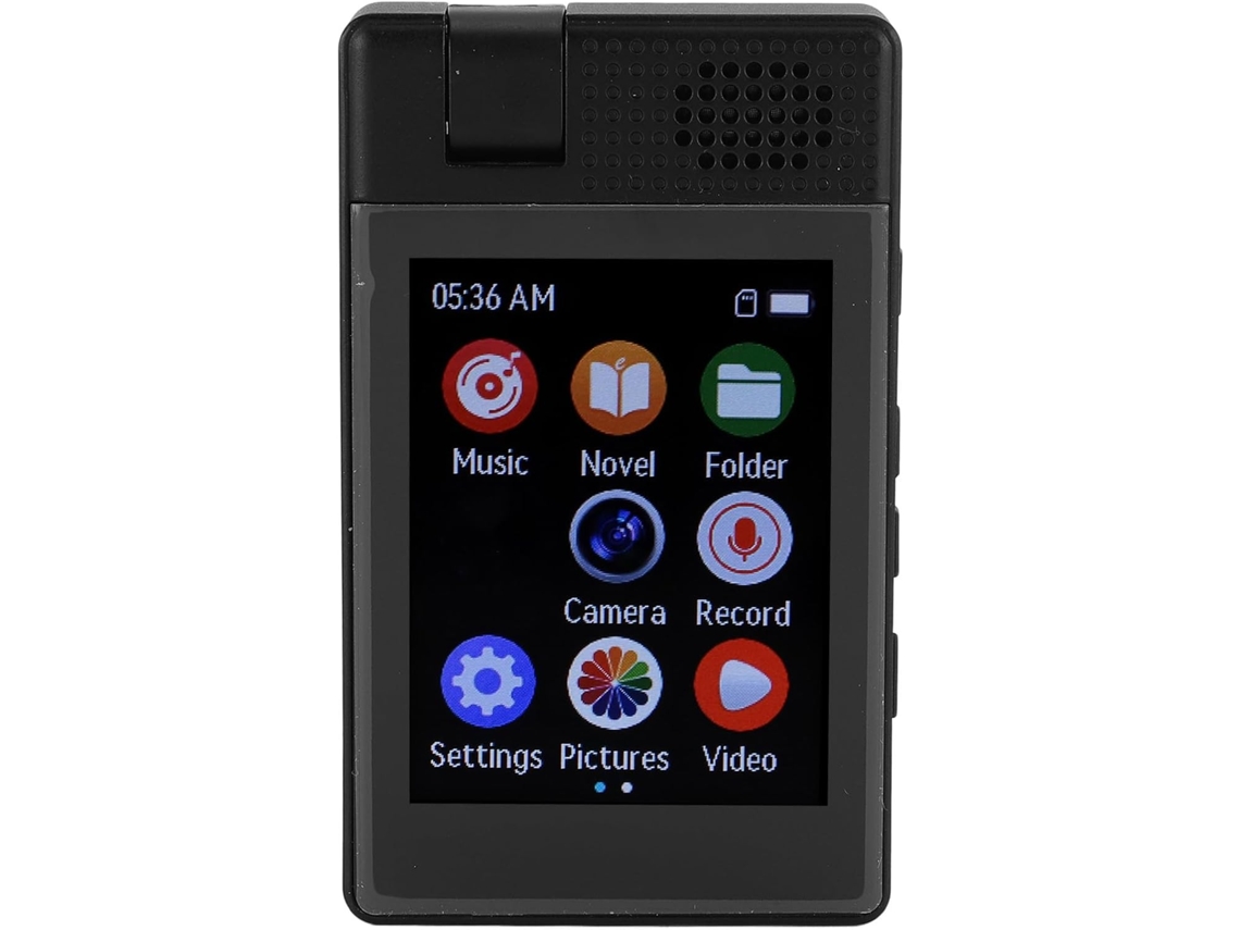 Reprodutor MP4/MP3 de 32 GB com Bluetooth, tela de 1 polegada, portátil, gravador com som Hi-Fi de 2,5 polegadas.