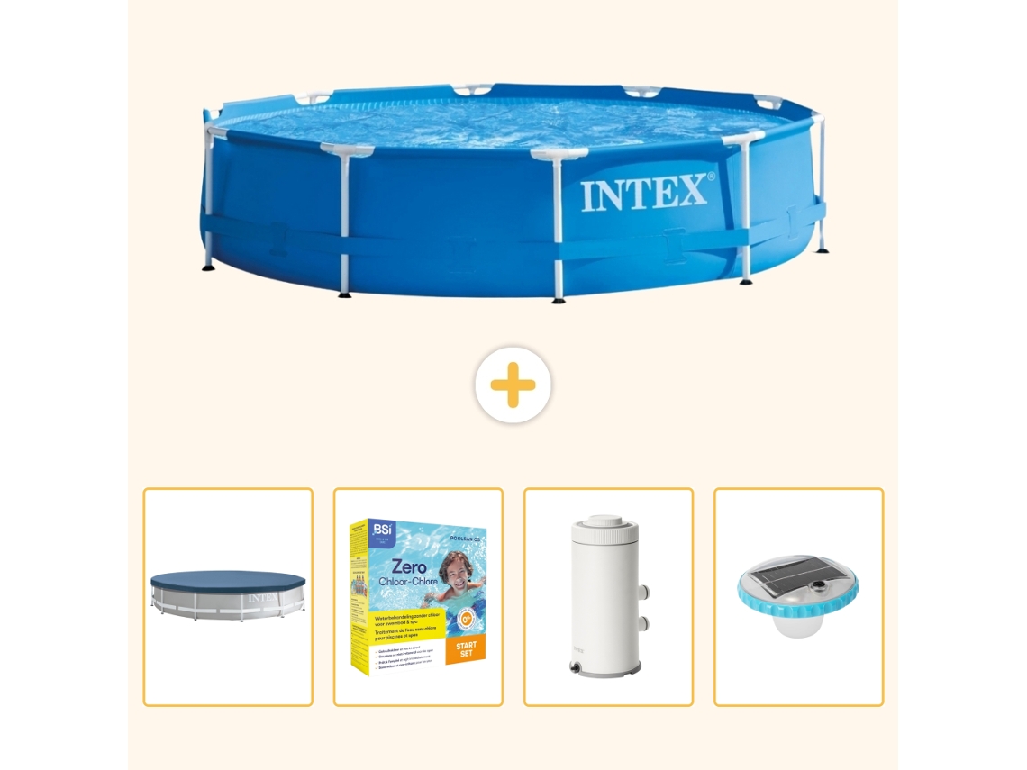 Intex Piscina Com Estrutura Redonda - 366x76 Cm - 5-peças S32