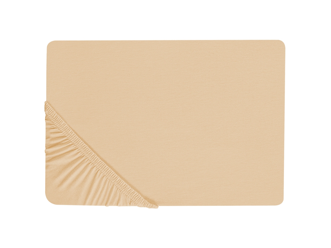 Sábana Beliani Janbu De Algodón Beige 160x200x30