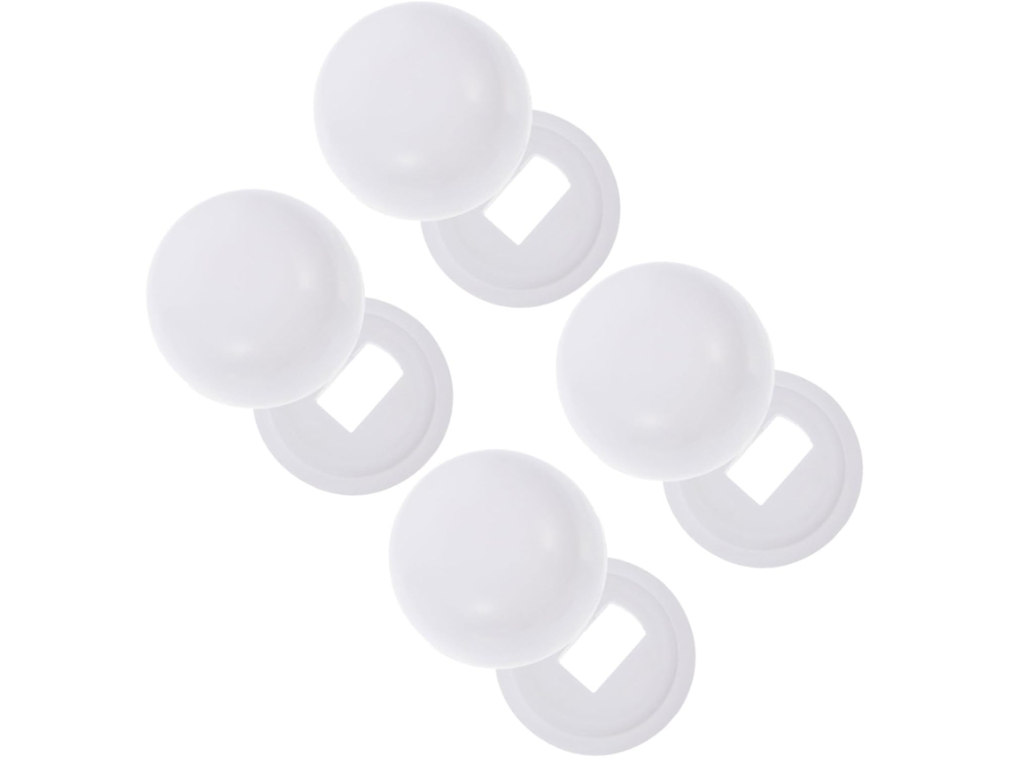 Conjunto De 4 Pares Tampas Plástico Branco Fusos Fixação Vasos Sanitários, Ideais Ocultar Os Fixadores De