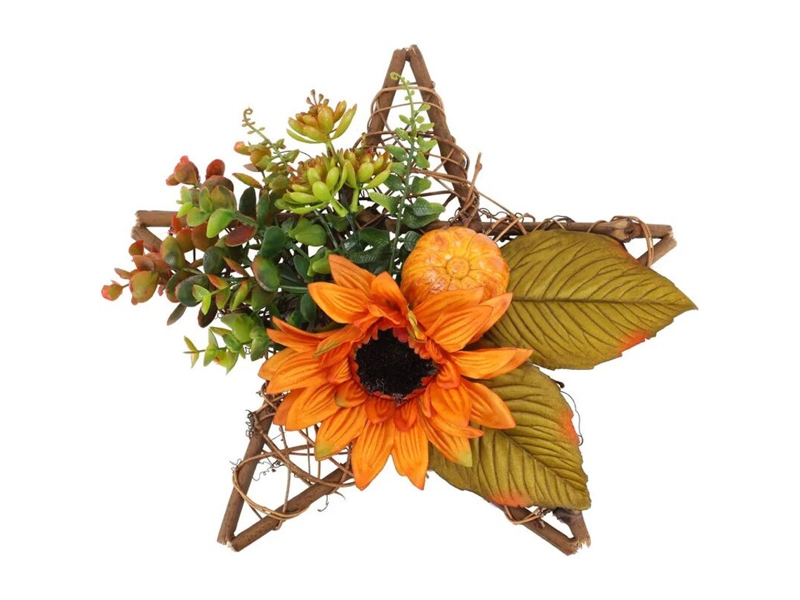 1 Peça Guirlanda Artificial de Girassol, Guirlanda para Porta com Abóbora, Decoração para Parede para o Dia de Ação de Graças AQUAFORGE