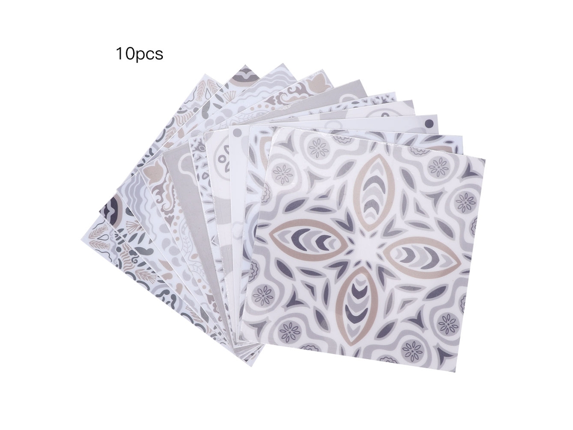10pcs Adesivos de Parede e Chão Autoadesivos PVC Resistente à Água para Banheiro Cozinha | S/MARCA