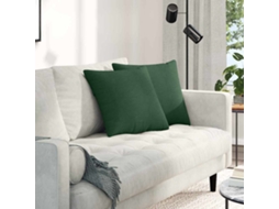 Vidaxl Travesseiros De Sofá 2 Pcs Verde Escuro 45 X 45 Cm