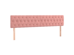 Conjunto 1 Cabeceira Vidaxl Cor-de-rosa Veludo (200 X 7 X 88 Cm)