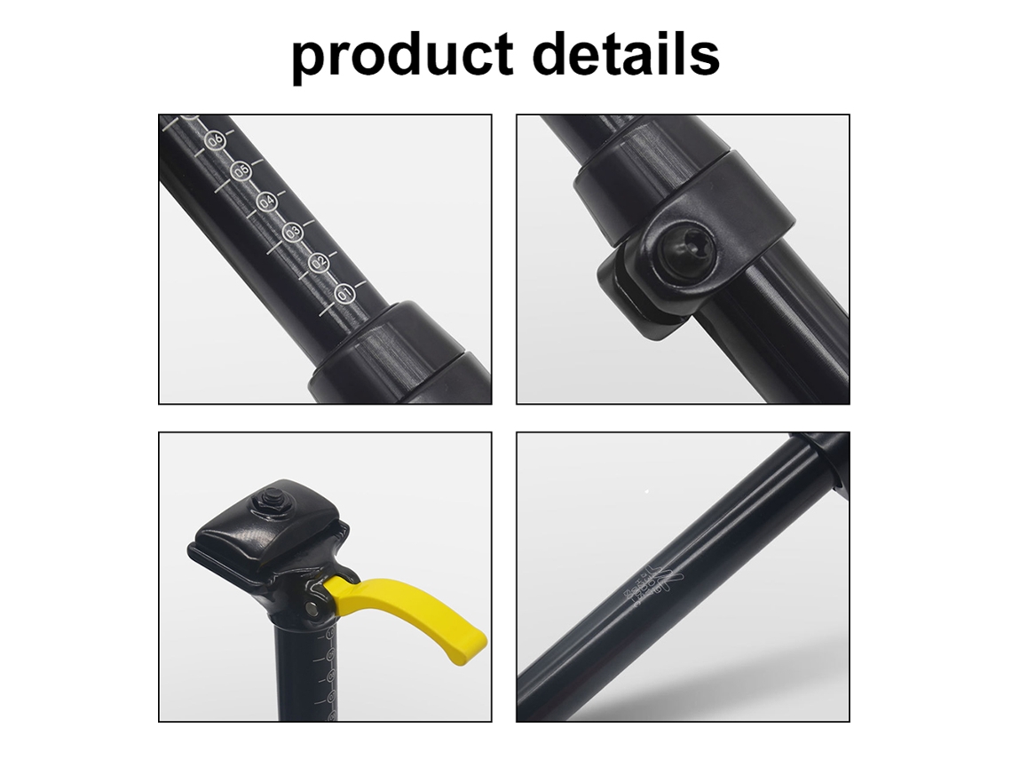 Poste de Selim para Bicicleta Xiaomi, 31.6mm, com controle manual e amortecedor hidráulico, 100mm | S/MARCA