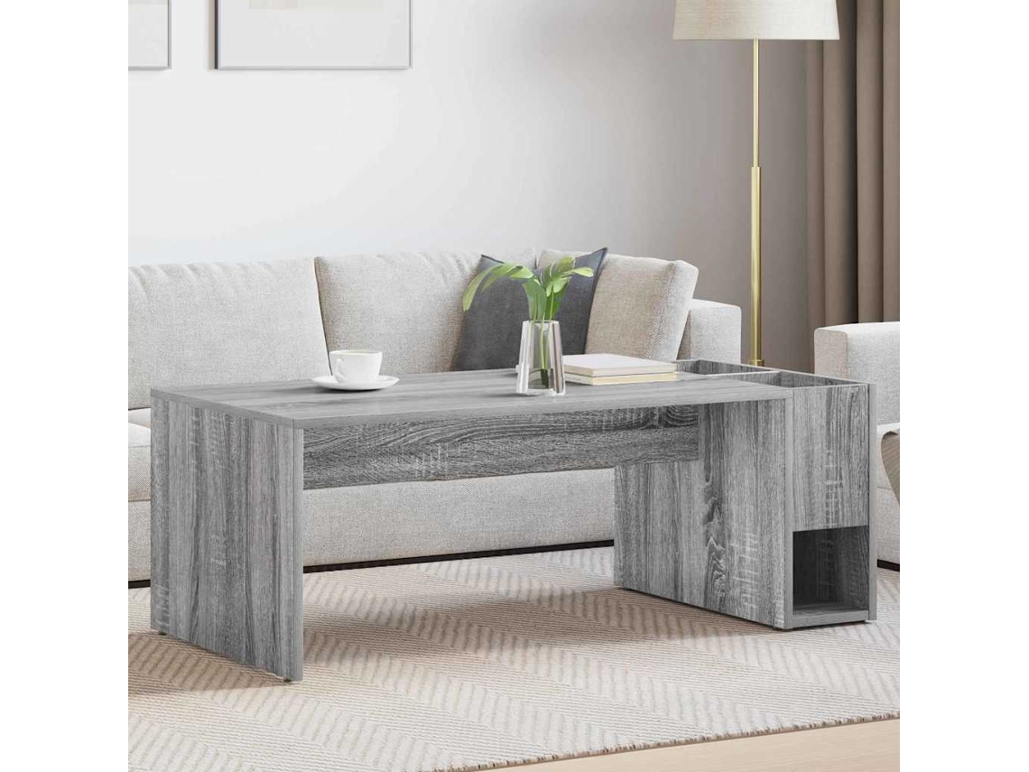 Vidaxl Mesa De Centro Cinza Sonoma 101,5 X 50 X 37 Cm