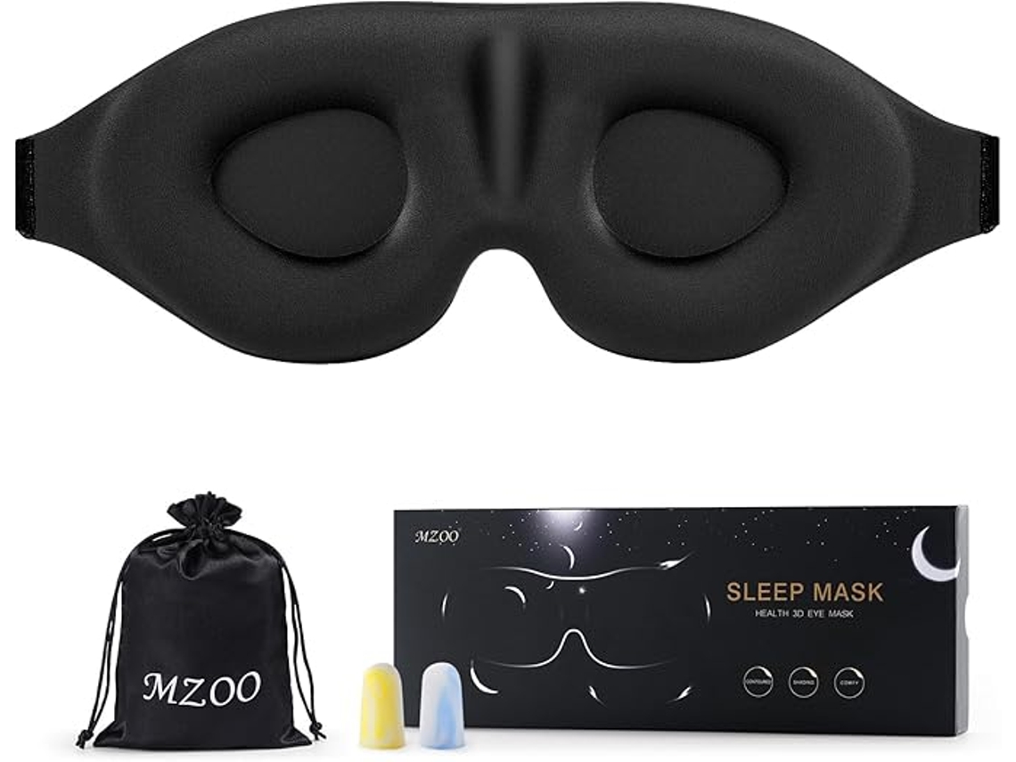 Máscara de Dormir para Homens e Mulheres Que Dormem de Lado, Pressão Zero nos Olhos, Que Bloqueia a Luz AQUAFORGE