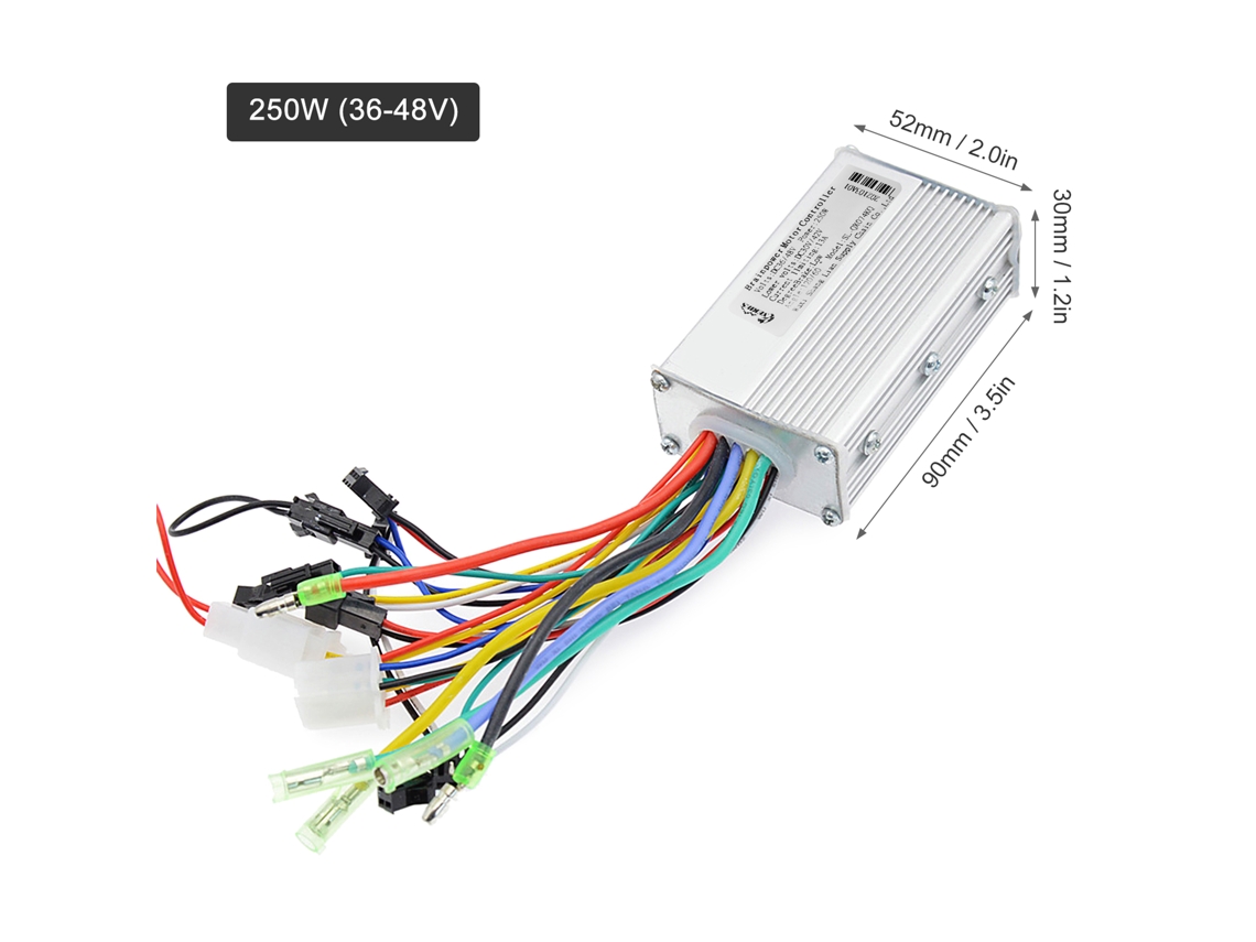 Mali controlador de Motor Brushless para Bicicleta Elétrica e Scooter 250w/350w 36 48v com Caixa de Alumínio