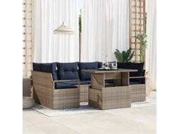 Vidaxl Conjunto De Sofá De Jardim 7 Unid. 6-número De Lugares