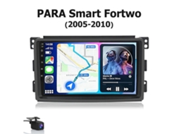 Rádio Carro 9 Polegadas Android 15 Para Smart Fortwo (2005-2010) 6gb+128gb 8 Núcleos Wi-fi Junsun Câmara Oferecida