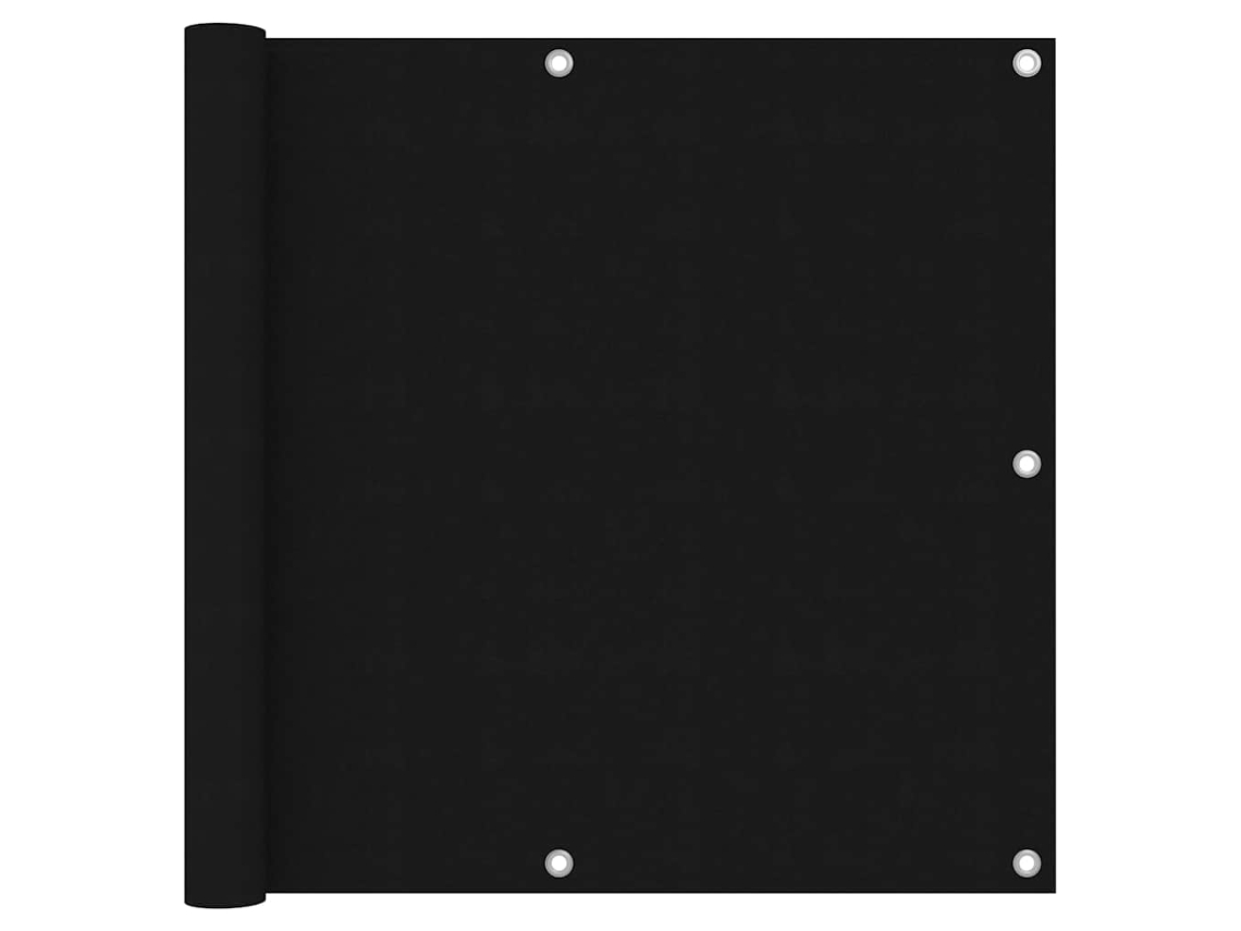 Vidaxl Tela De Varanda 90x400 Cm Tecido Oxford Preto