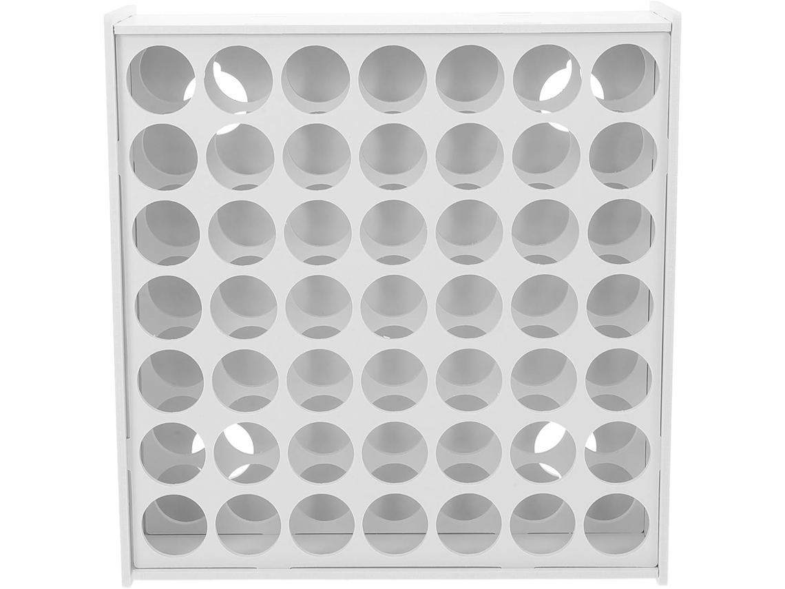 Organizador Vertical De Madeira Para Tintas, Montado Na Parede, Com 49 Compartimentos.