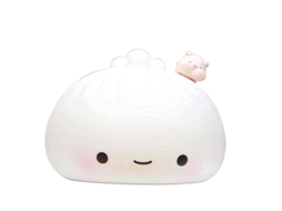Lâmpada Noturna De Bolinha De Dumpling Com Bateria Recarregável, Lâmpada Fofa De Silicone Reconfortante