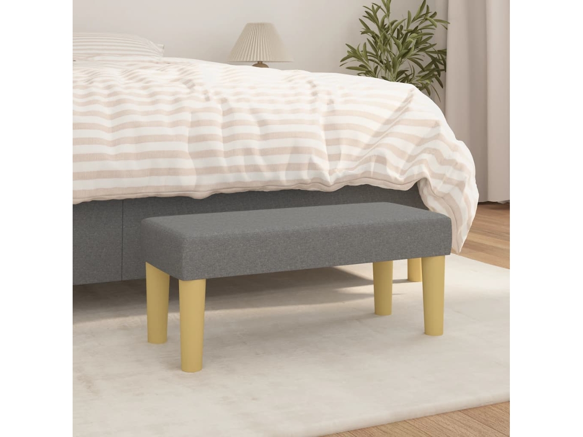 Vidaxl Banco 70x30x30 Cm Tecido Cinzento-escuro