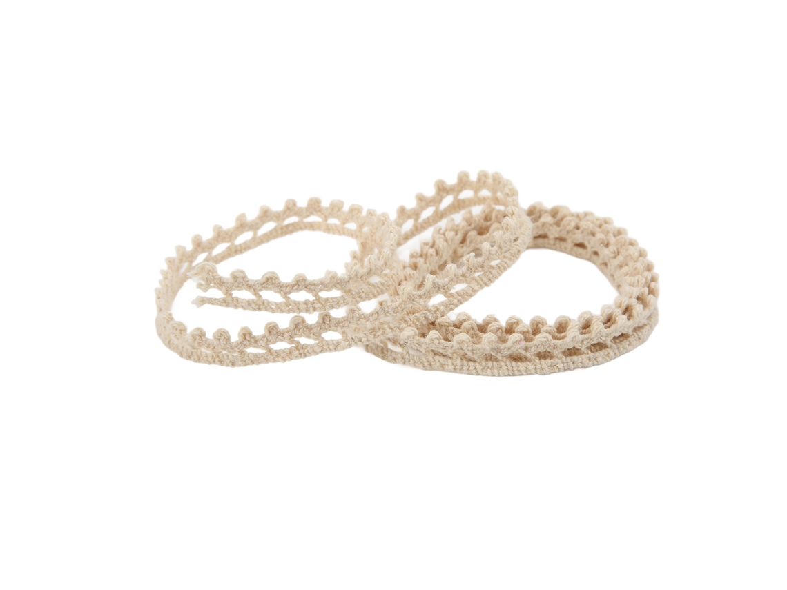 Cinta De Encaje De 20 Yardas Hilo De Algodón Beige Para Decoración Diy Ropa Regalos