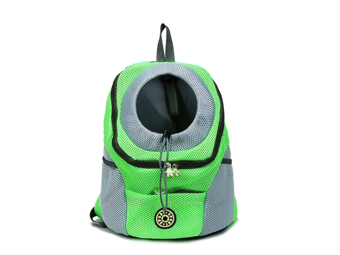 Mochila de Transporte para Cães, Respirável, Portátil, Frontal, Tamanho M, Verde AQUAFORGE