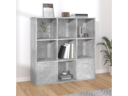Vidaxl Estante 98x30x98 Cm Derivados De Madeira Cinzento Cimento