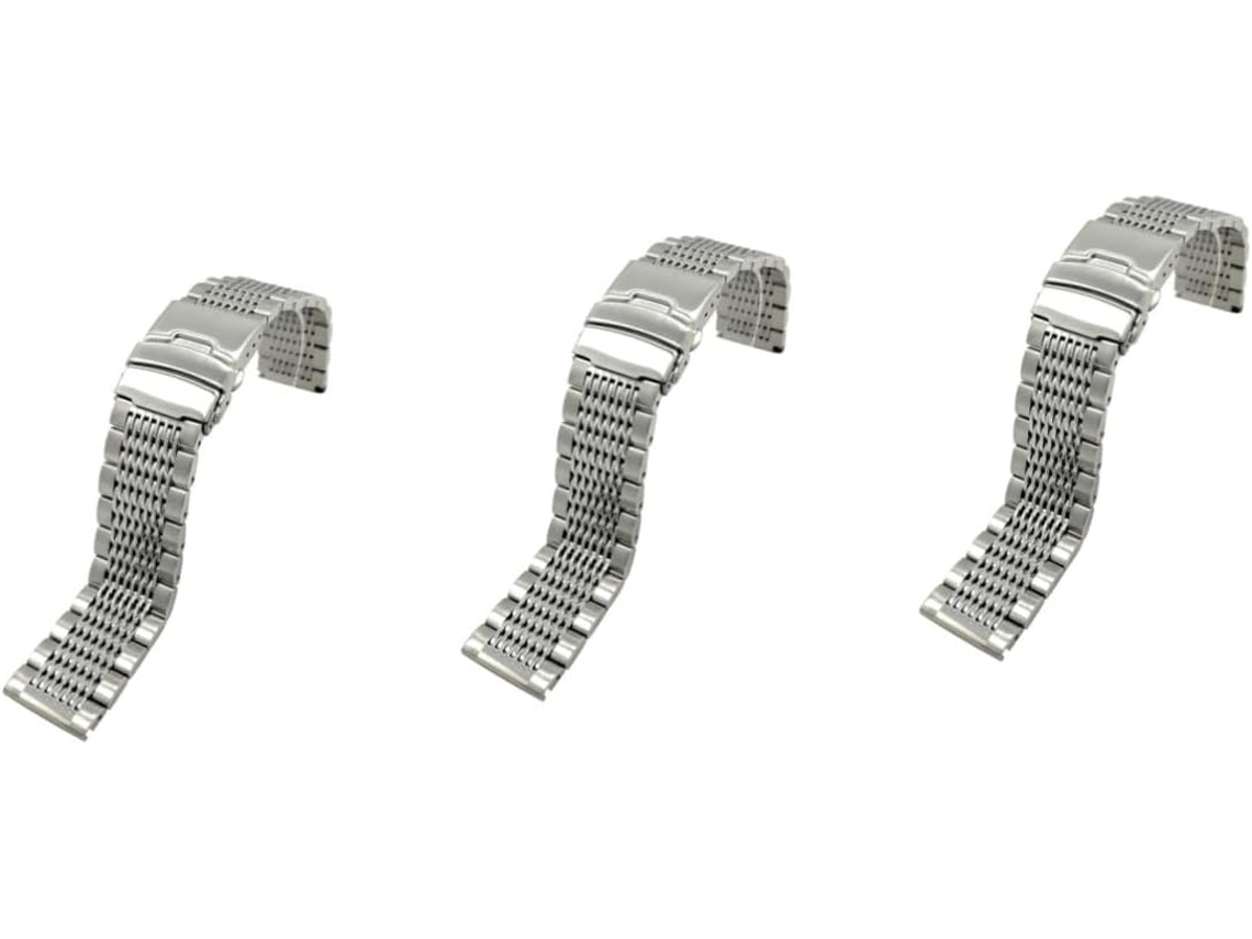 Conjunto De 3 Pulseiras De Relógio Esportivas Com Contas, Pulseira Solta Para Relógio