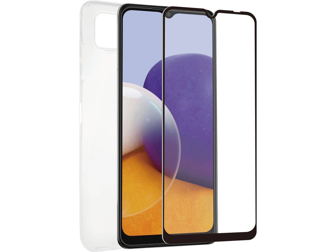 Capa e Película de Vidro Temperado Samsung A22 5G MUVIT Transparente
