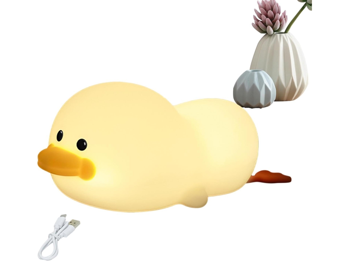 Luminária Noturna Pato, De Silicone