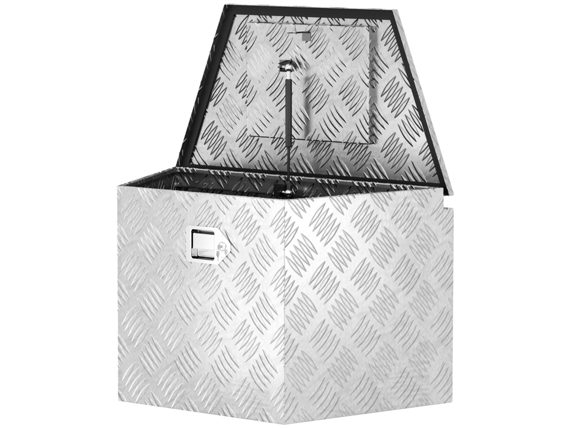 Caixa de Ferramentas de Alumínio Trapezoidal Trancável (73.7x41x46 Cm)