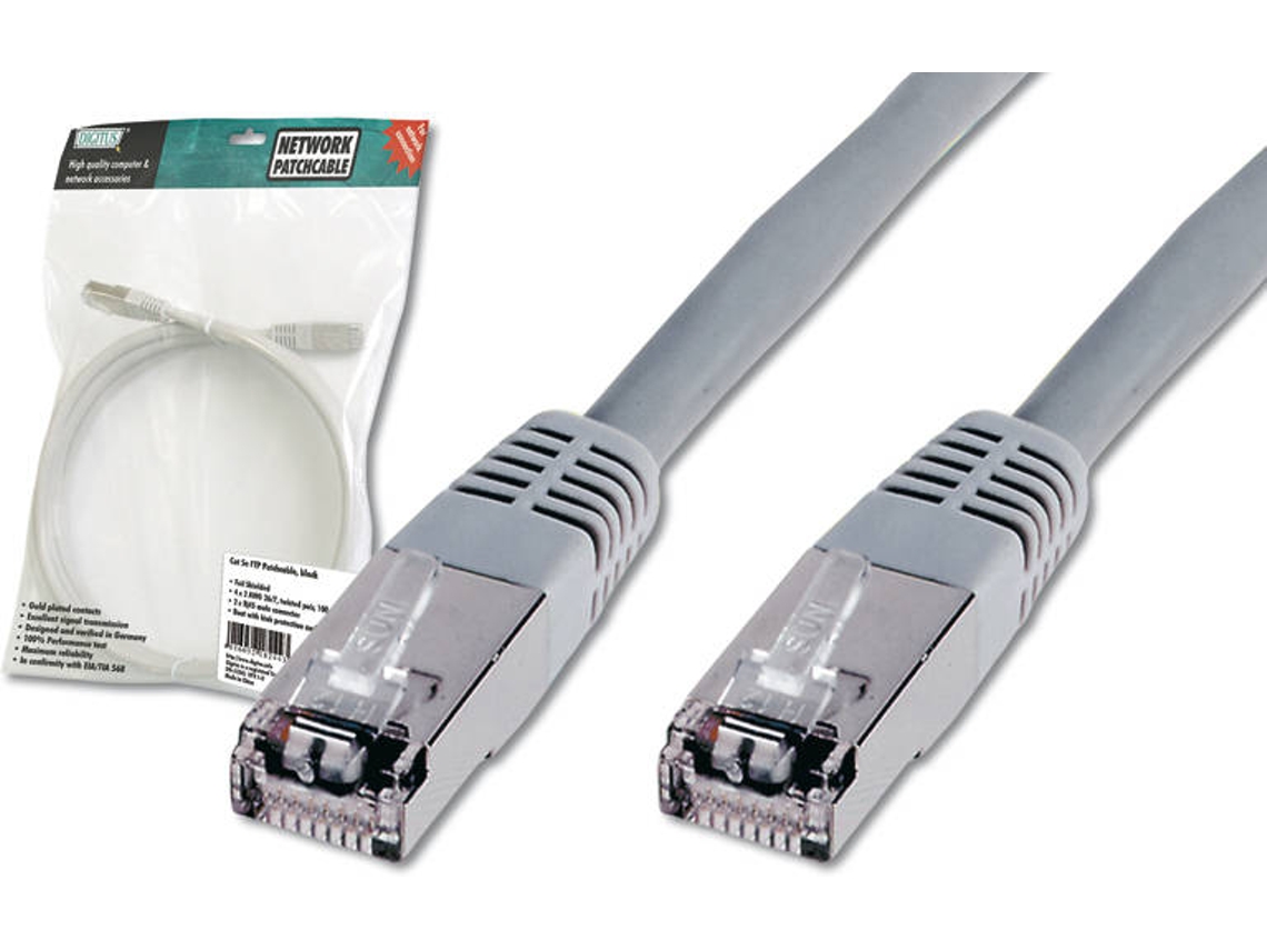Cabo de Rede DIGITUS (RJ45 - 1 m - Cinzento)