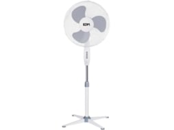 Ventoinha de Pé EDM Branco 45W  40 Cm Altura Regulável  105-125 Cm