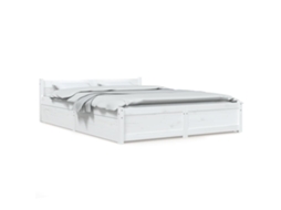 Bed Frame, Bed Frames Vidaxl Branco Madeira (120 X 200 Cm)