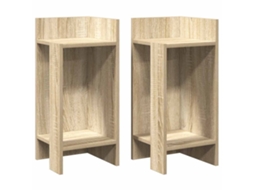 Side Table, Side Tables Vidaxl Marrom Madeira Processada (n/a)