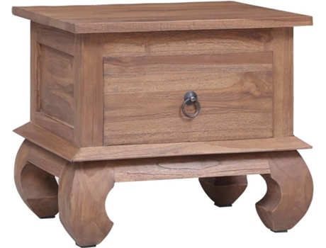 Mesa de cabeceira 45x35x40 cm madeira de teca maciça