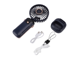 Ventilador Portátil Usb Recarregável 5 Velocidades Azul