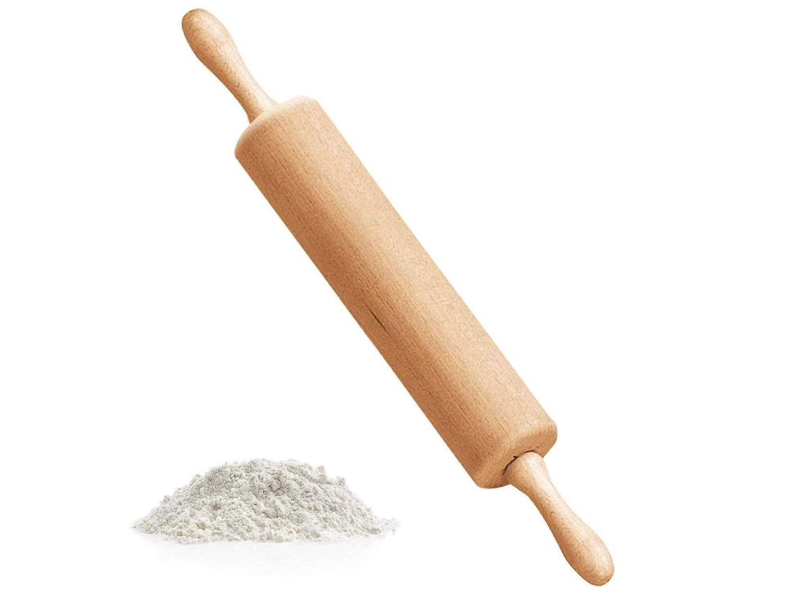 Rolo De Madeira Faia Profissional Para Fondant Pizza Bolo Massa