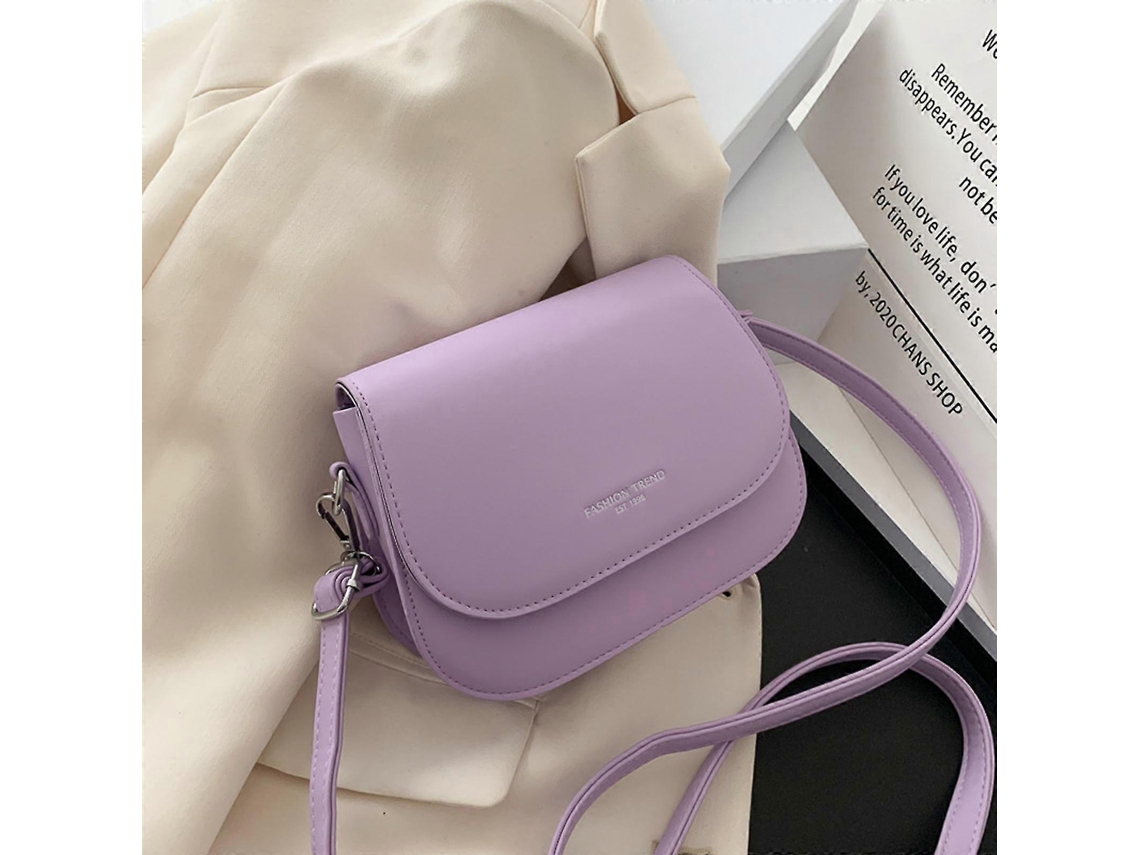 Bolsas Femininas De Luxo Em Couro Sintético, Bolsa Transversal De Ombro E Bolsas Roxas