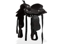 Western Horse Saddle, Western Horse Saddles Vidaxl Preto Couro (13 In)