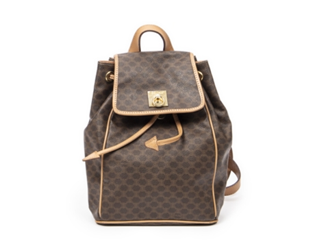 Mochila De Mulher Celine Beige Brown Drawstring Flap Null Bege (tamanho Único)