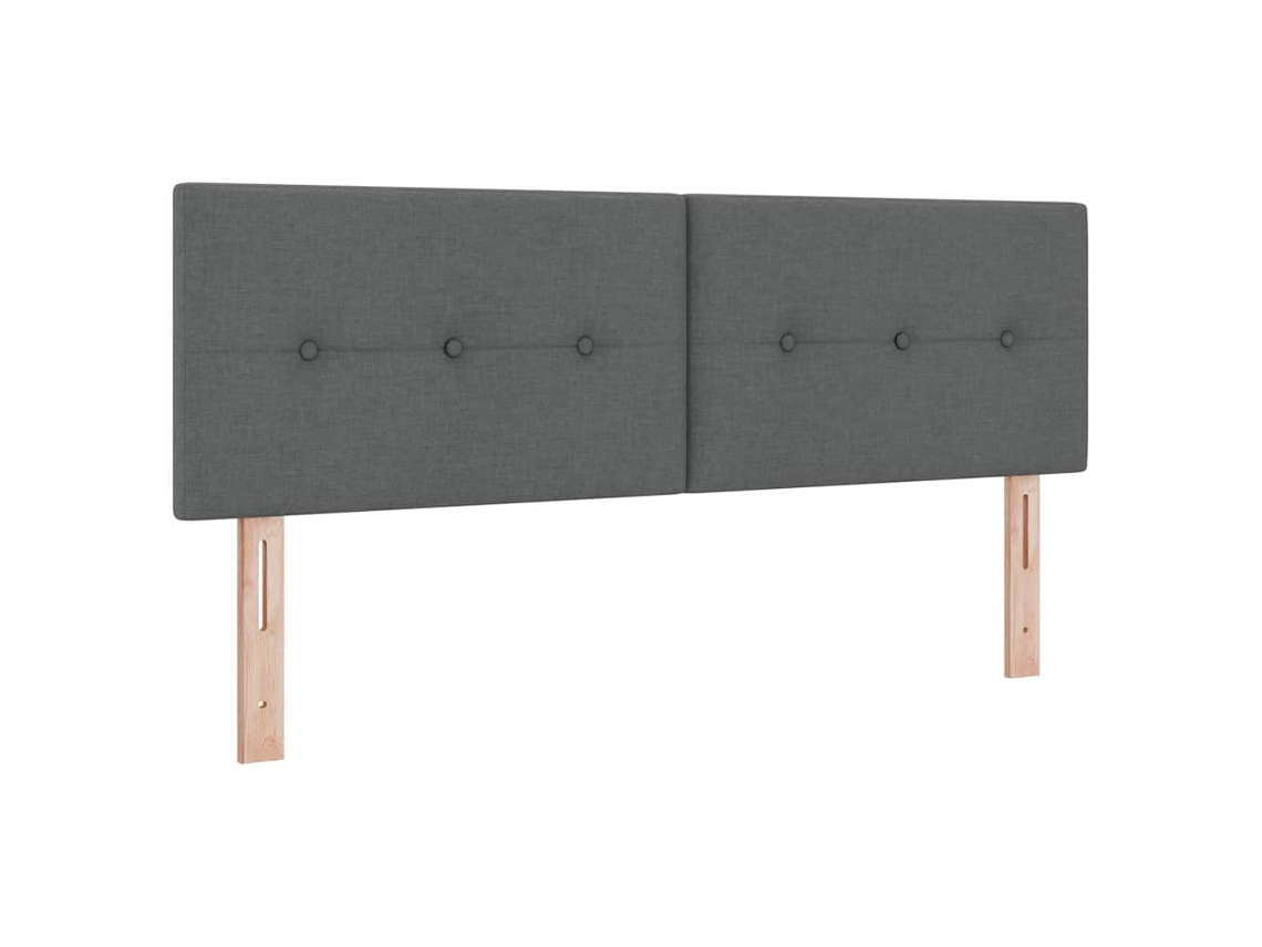 Cabeceira com Cabeceira Cinza Escuro 144 cm Couro Sintético MAISON EXCLUSIVE