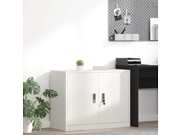 Vidaxl Armário De Arrumação Branco 90 X 40 X 70 Cm Aço