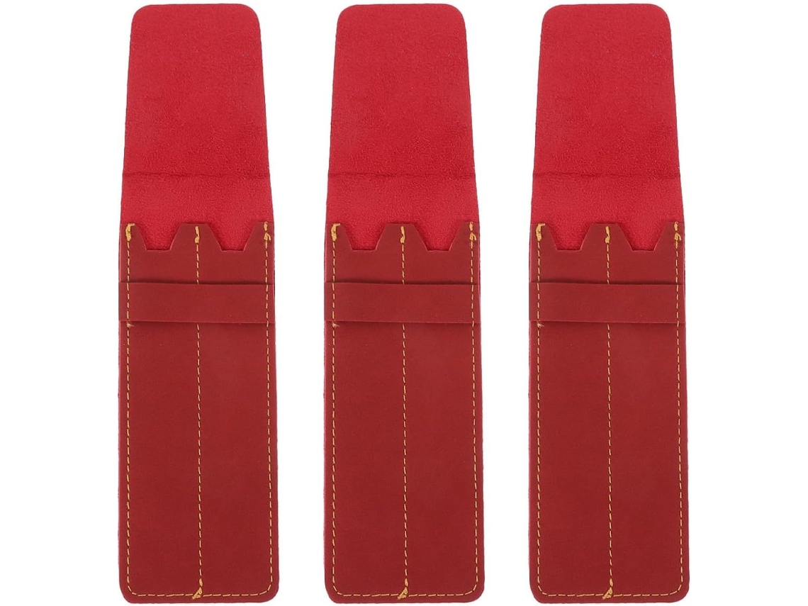 3 Caneta Portátil, Conjunto de 3 Estojos para Canetas em Couro Pu CHABERLU