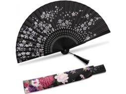 Bolsa dobrável de bolso, charmosa e elegante, feita à mão em seda de bambu, 21 cm (21 polegadas), para mulheres modernas.
